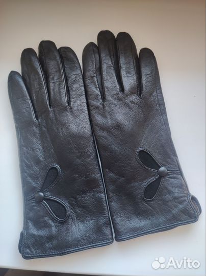 Перчатки женские кожаные, разм. 7,5