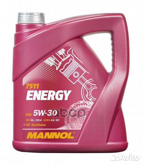 Масло моторное mannol 7511 Energy 5W-30 CH-4/SN