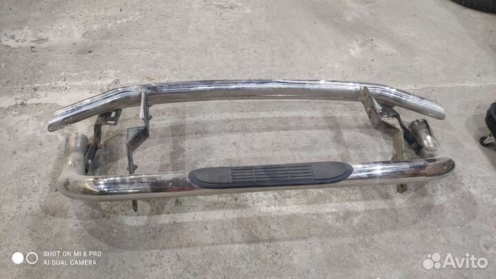 Защита заднего бампера Toyota LC Prado