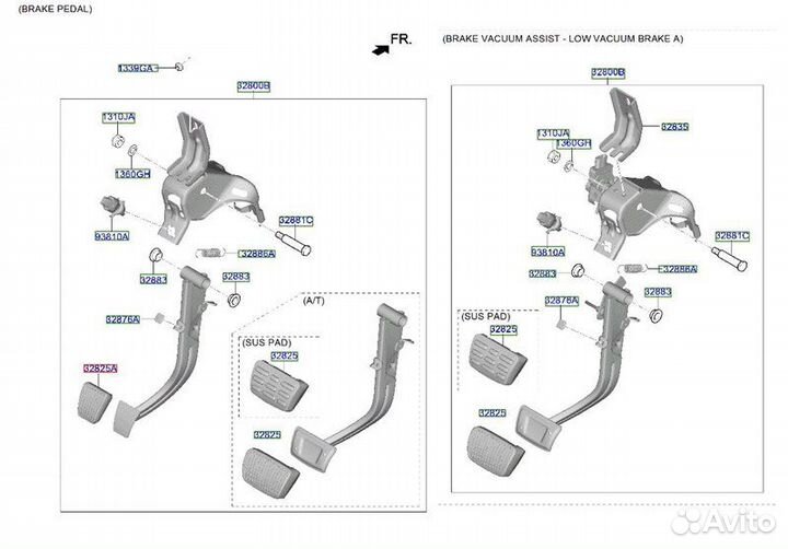 Педаль тормоза Kia Sportage QL G4nalh714830 2021