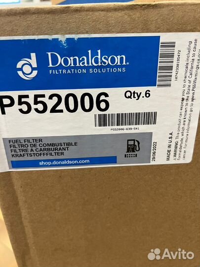 P551670-P550777 Фильтр масляный donaldson Europe