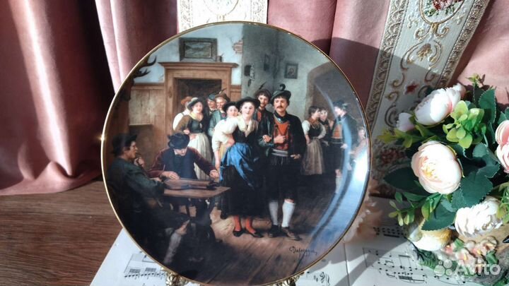 Тарелка «танцы» Фарфор, Lilien Porzallan,1989 г