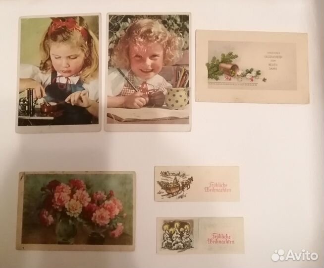 Антикварные немецкие открытки 40-50е годы