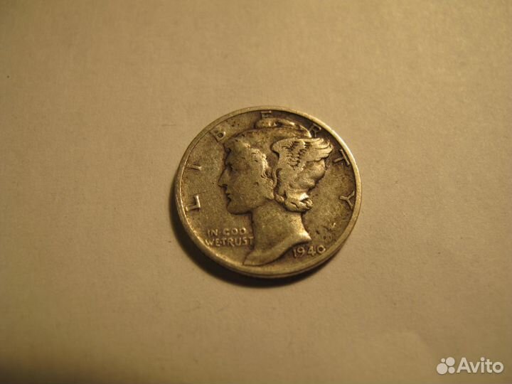 США 1 дайм, серебро, 1940