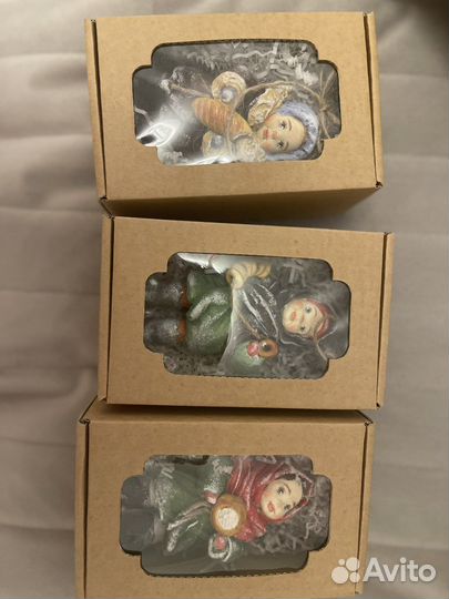 Ватные елочные игрушки новые