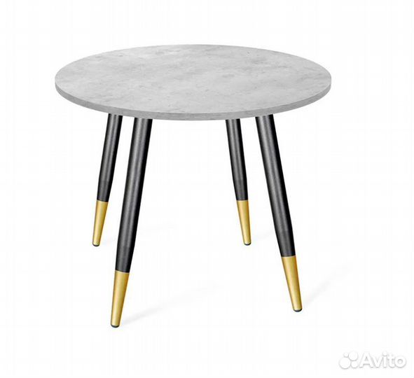 Стол SHT-TU14/90 черный муар / золото / бетон чика