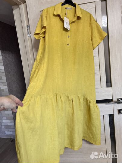 Платье летнее Electrastyle 50-52 р лён