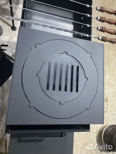 Мангал с печью под казан