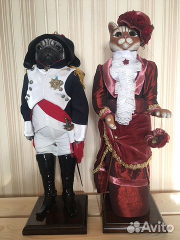 Сувенирные фигурки кошки и собаки