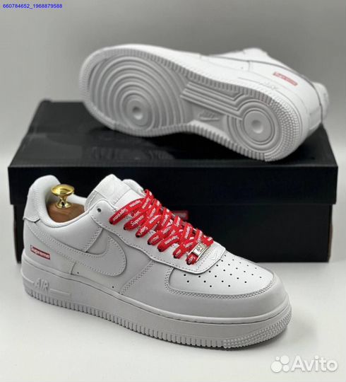 Кроссовки Nike Air Force 1 Low & Supreme (Арт.65296)