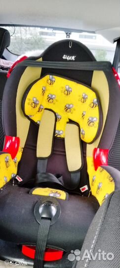 Автокресло (9-25 кг) Siger Кокон, пчелка