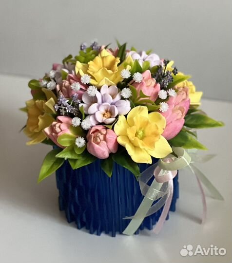 Весенний букет из мыла