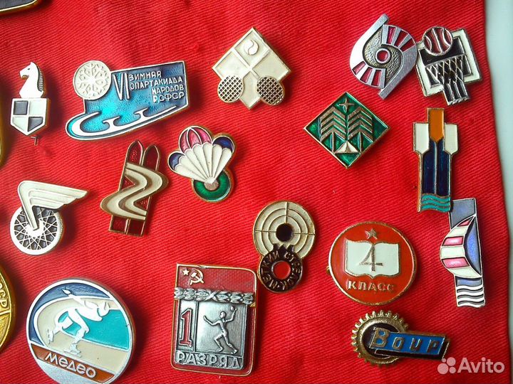 Значки СССР на тему спорта
