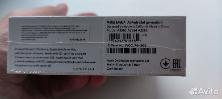 Беспроводные наушники airpods 3 поколения оригинал