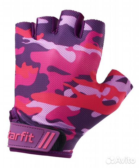 Перчатки для фитнеса WG-101, розовый камуфляж