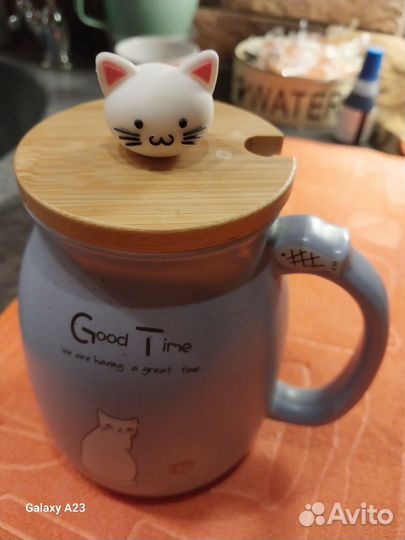 Кружка ручной работы с котом для. Любимого