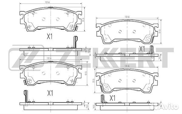 Колодки торм. диск. передн. Ford USA Probe II 93- Mazda 323 F VI 98- 323 S VI 98- 626 IV-V 91- M