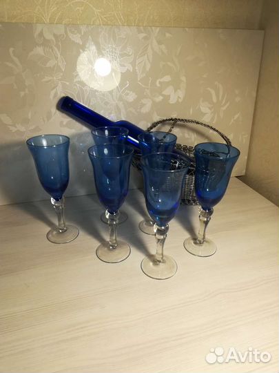 Стекло синее кобальт