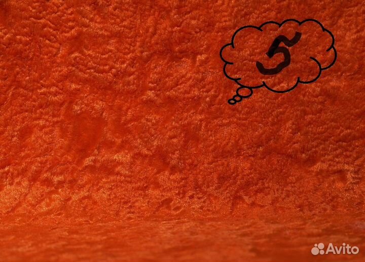 Плюш жёлто-оранжевых оттенков витаж антик разный