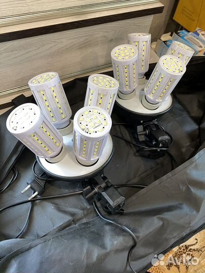 Софтбокс с лампами,штативами, с чехлами, сумкой