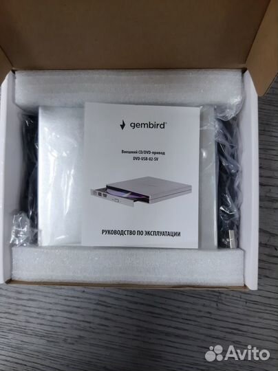 Внешний DVD-привод с интерфейсом USB 2.0 Gembird