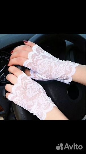 Митенки кружевные перчатки женские без пальцев
