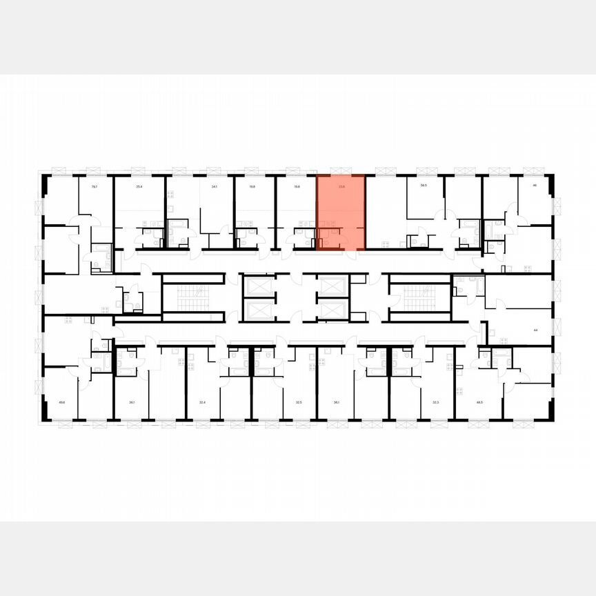 Квартира-студия, 23,6 м², 17/22 эт.