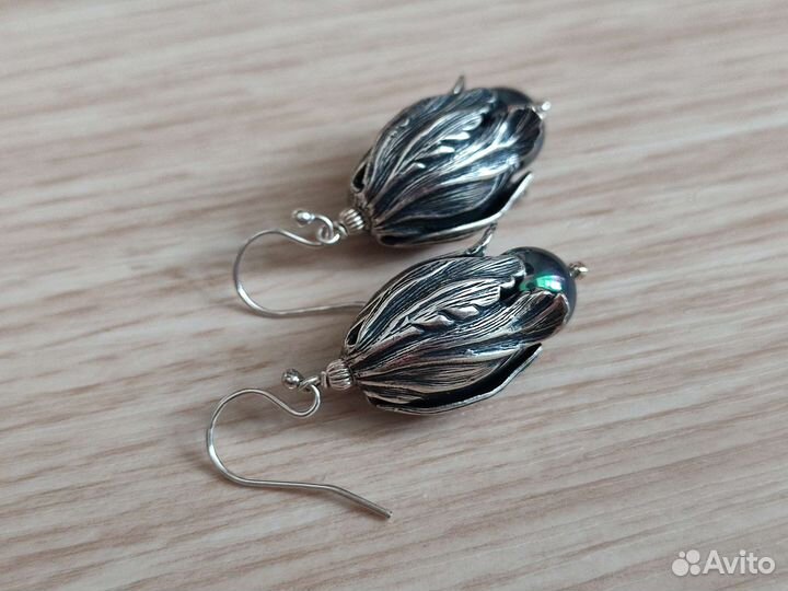 Серьги и кулон с перламутром 2 комплекта