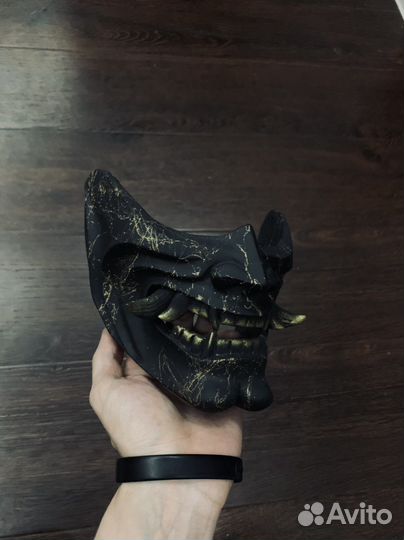 Японская самурайская маска «Мэнгу» (ручная работа)