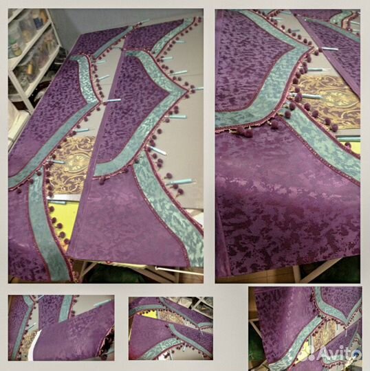 2 комплекта штор с ламбрекеном новые в Дар