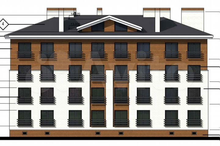 1-к. квартира, 36,5 м², 1/4 эт.