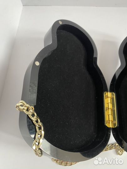 Клатч Candy shop матрешка черный на цепочке