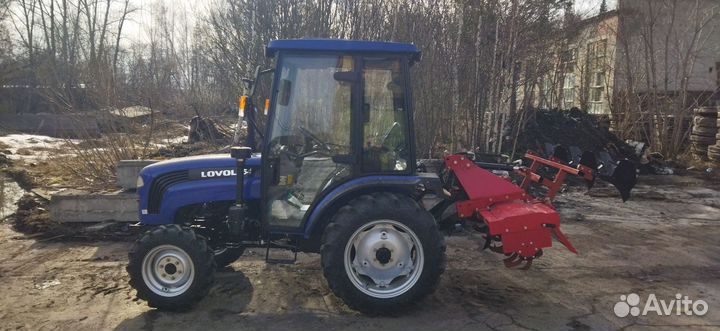 Вспашка земли мини трактором