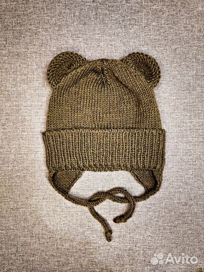 Шапка с ушками детская новая