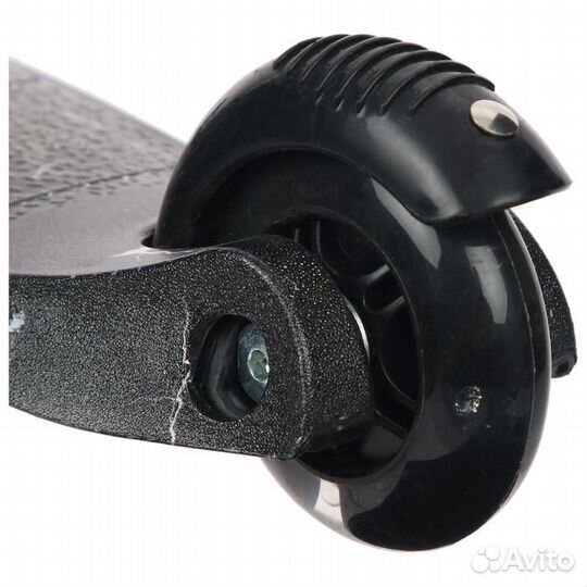 Самокат graffiti-mini, свет. колёса, чёрная молния