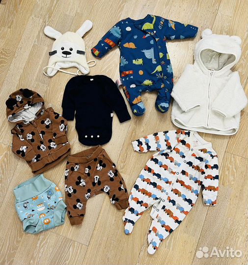 Много вещей девочке и мальчику 50,56,62,74,80