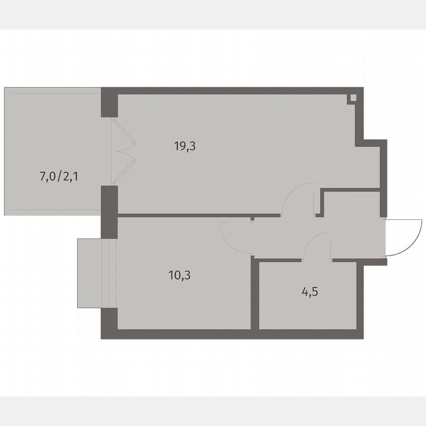 1-к. квартира, 40,8 м², 1/8 эт.