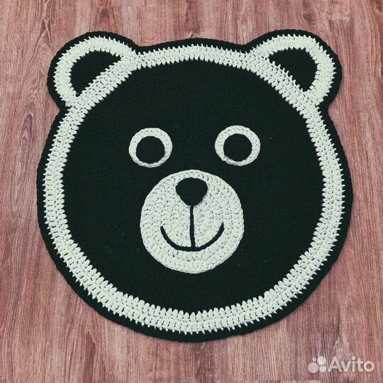 Вязаный коврик Лягушка