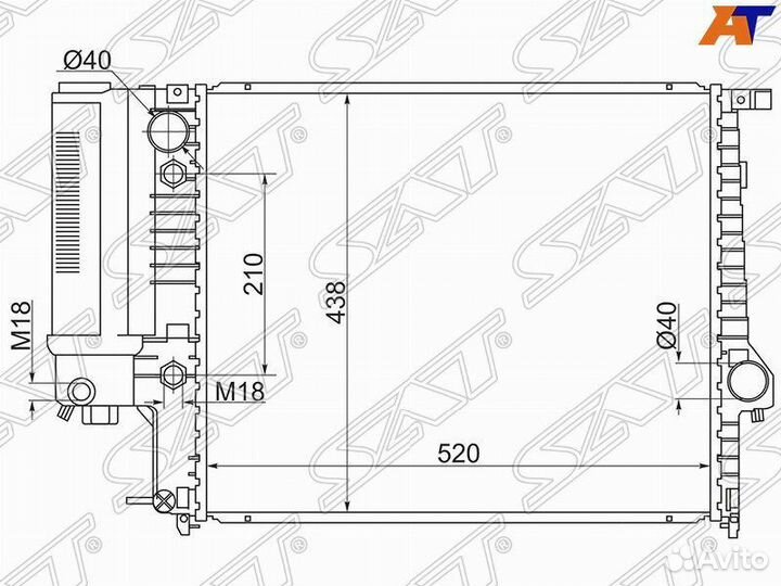 Радиатор охлаждения бмв 5 серии Е34