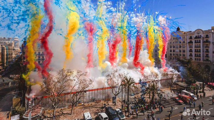 Дневной фейерверк, профессиональный салют