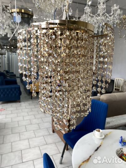 Люстра хрустальная чехия бу