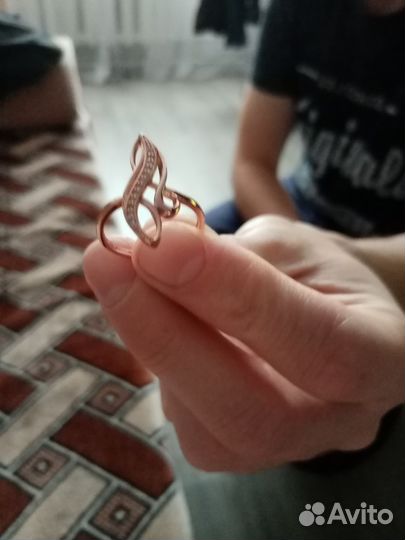 Кольцо бижутерия под золото