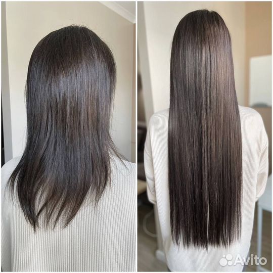 Наращивание волос биопротеиновых волос