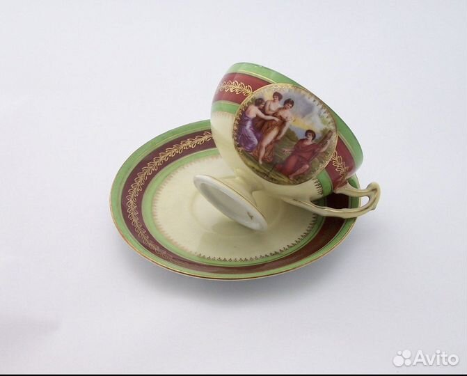 Антикварная кофейная пара 19 век Австрия