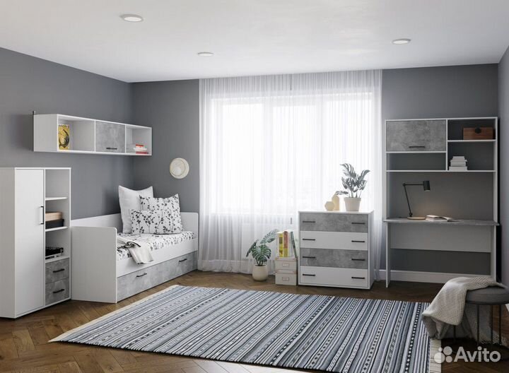 Детская спальня Лючия(кровать, шкаф, стол, комод)