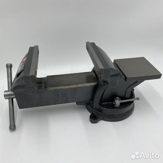 Тиски слесарные 150мм поворотные с наковальней Сер