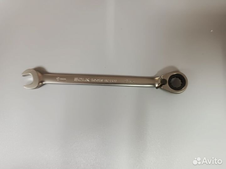 Ключ комбинированный 9мм трещоточный, реверс