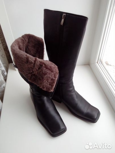 Зимние сапоги из натуральной кожи