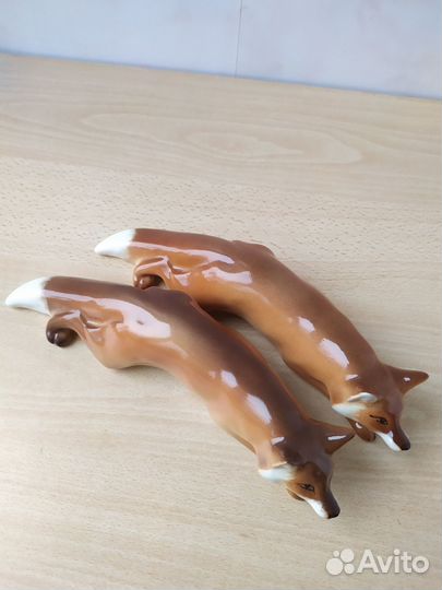 Фарфоровые статуэтки лфз лисы из личной коллекции