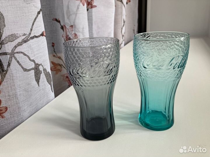 Бокалы цветное стекло 2 штуки Coca Cola Объем 360